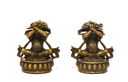 Pr Chinese Bronze Buddha Figures
