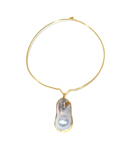 14K Gold Necklace w. Pearl Pendant
