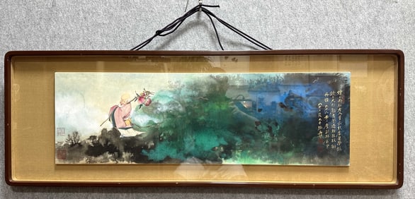 Framed Chinese Painting of Shoulao