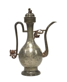 Antique Chinese Pewter Ewer