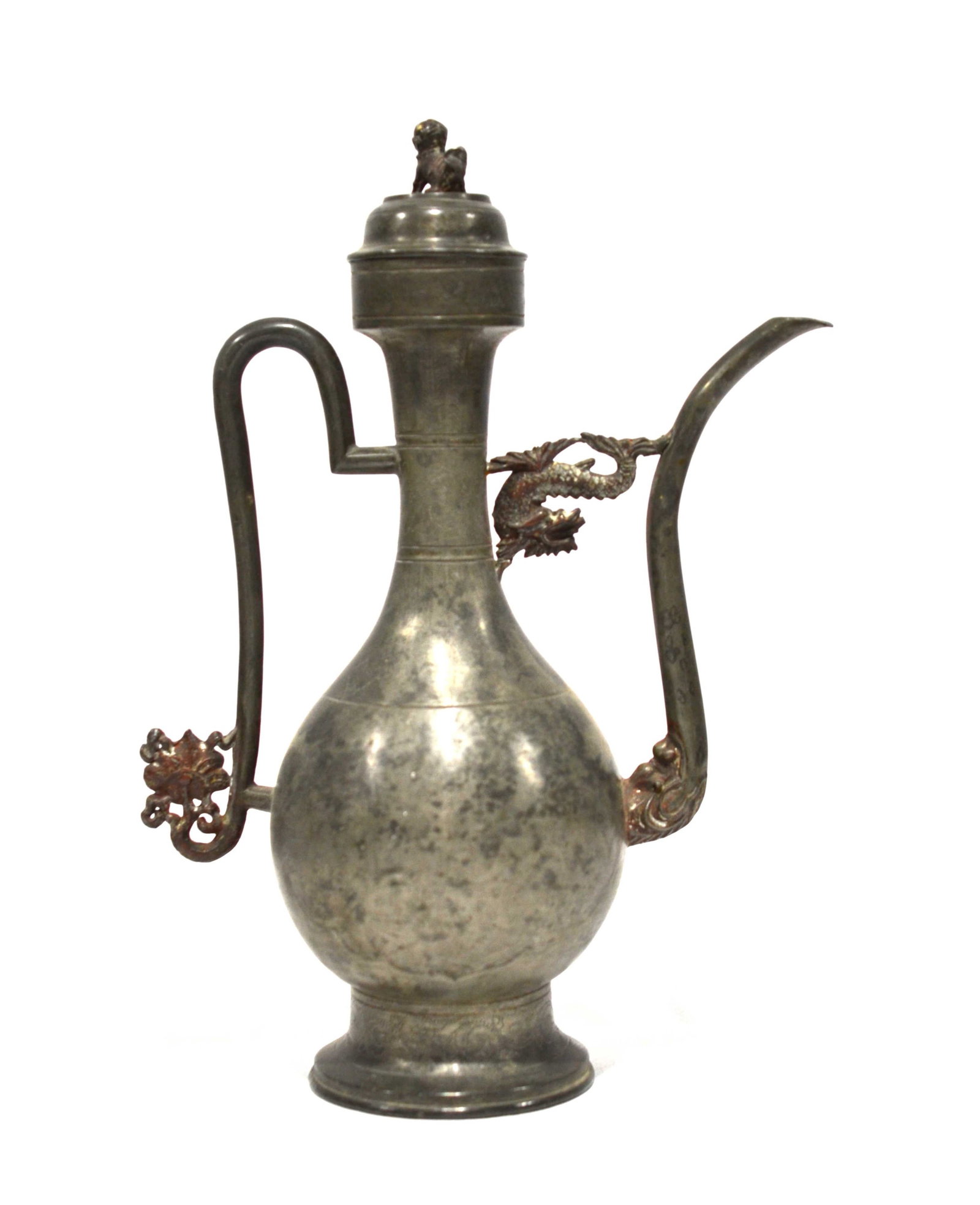 Antique Chinese Pewter Ewer (1 of 8)