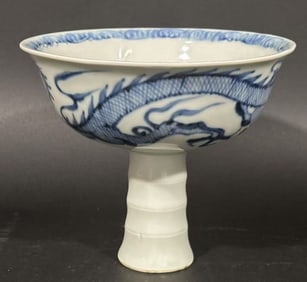 Chinese Blue & White " Dragon" Bowl