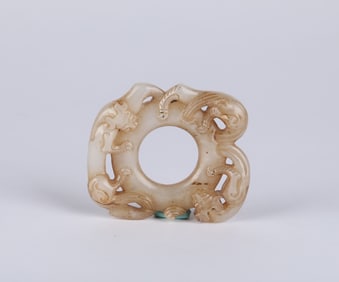 Chinese Rusty Jade Plaque Pendant