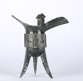 Chinese Bronze Ritual Wine Vessel