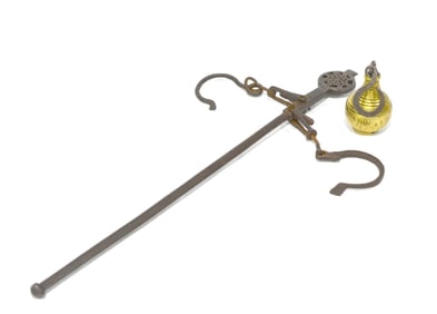 Antique European Iron Scale w/Weight