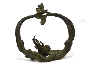 Signed Bronze Group of Mermaid Kissing