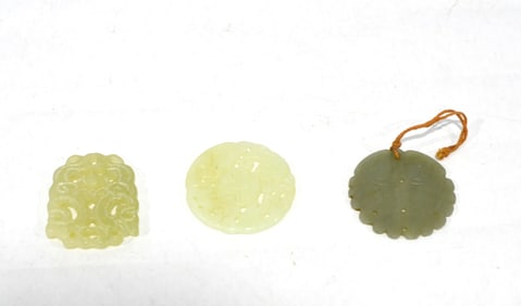 Three Chinese Jade Plaques