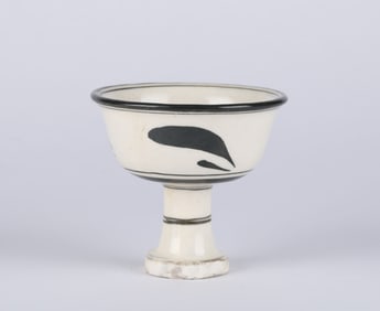 Chinese Cizhou Stem Cup