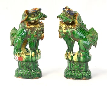 Pr Chinese Sancai Glazed Foo Dog