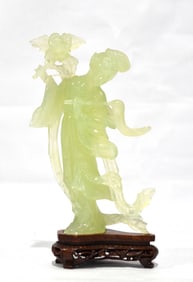 Chinese Carved Jade Figure of Lady