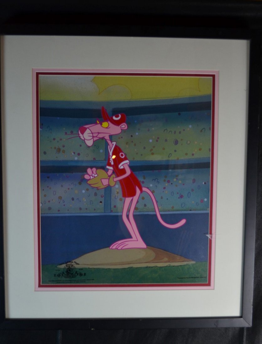 Pink Panther Original Serigraph: Pink Panther original serigraph. Image: 17" x 13.5", Frame" 23" x 20"