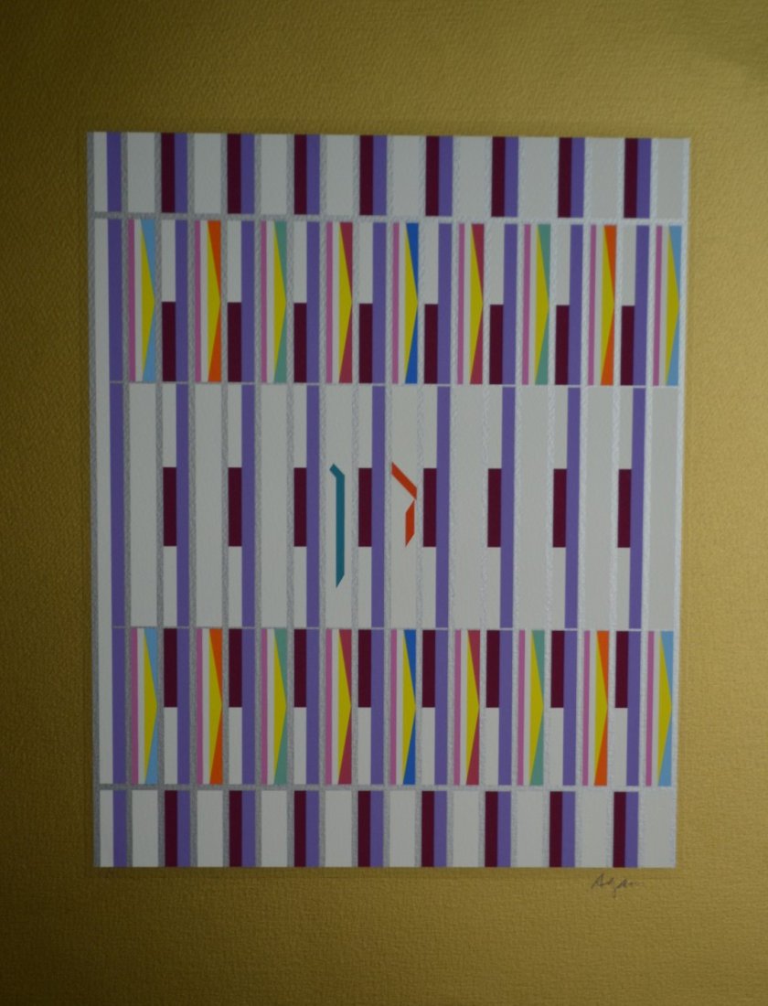 Yaacov Agam, "Tribes Dan", Serigraph: Agam, "Tribes Dan", serigraph. Limited Edition: 4/99. Signed. Image: 13" x 11"
