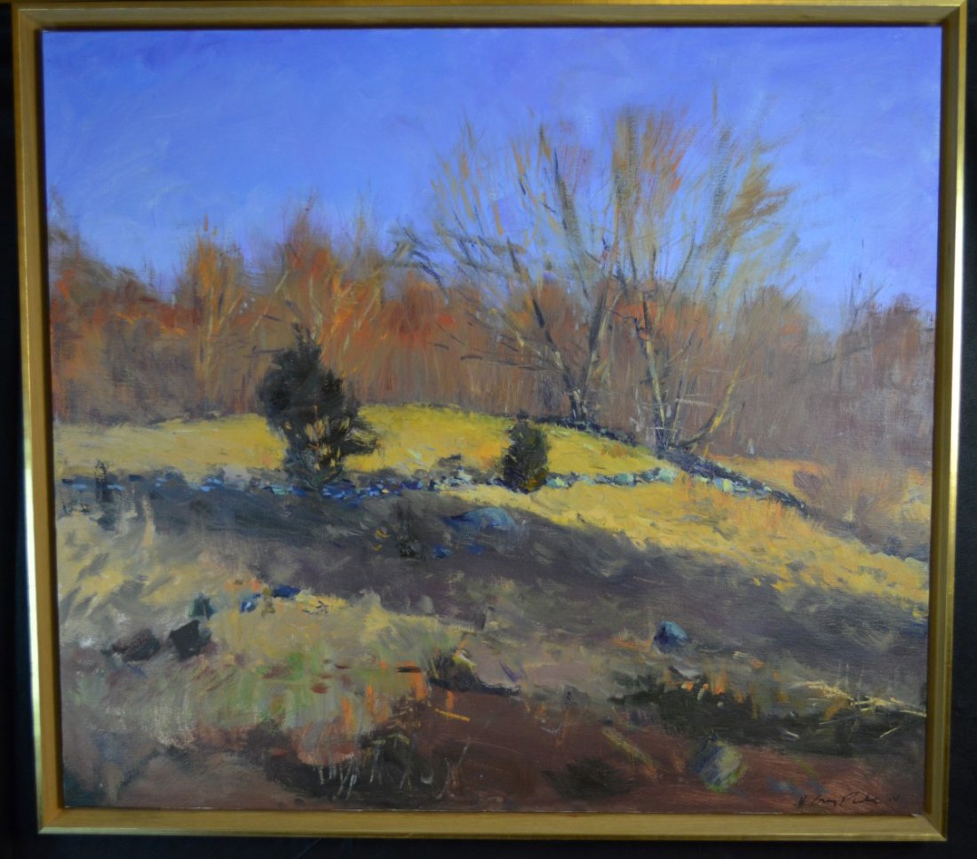 H. Gray Park, "December Sunset", Oil Painting: H. Gray Park, "December Sunset", oil painting on linen. Signed. 36" x 38"