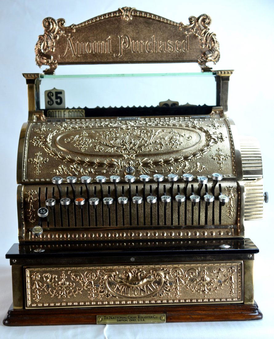 Antique Brass National Cash Register, 19281929