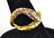 Vintage 18 K Yellow Gold, Diamond, & Ruby Snake Ri