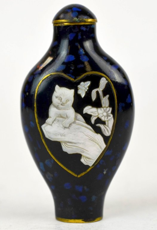 Chinese Enameled Bronze Snuff Bottle (1 of 7)