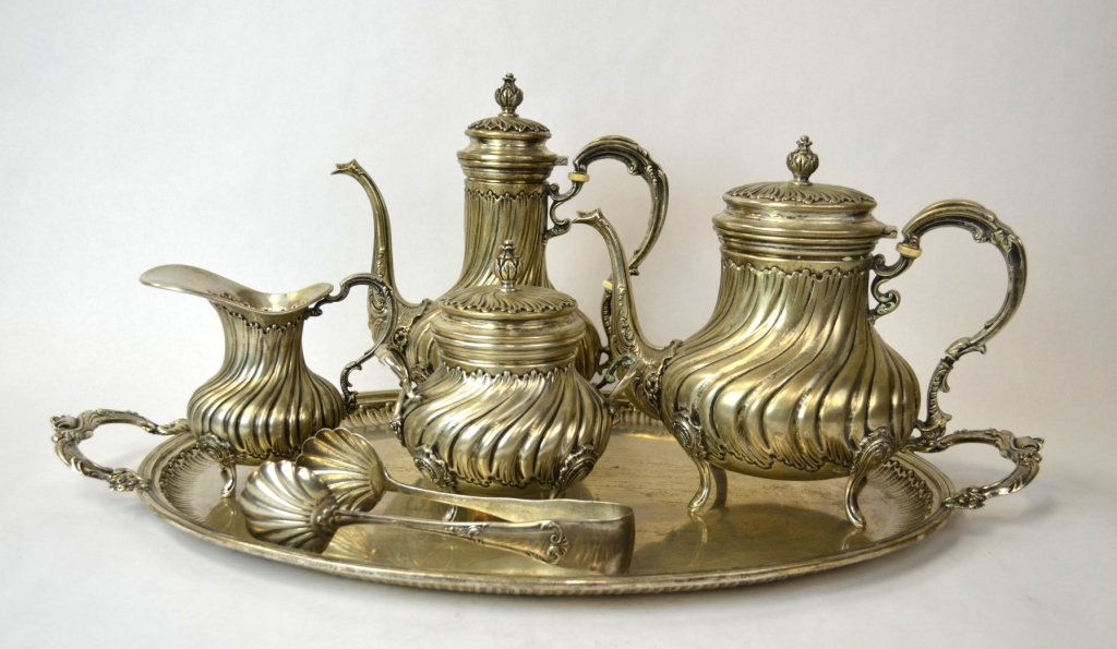 800 Silver Six Piece Tea Set (1 of 10)