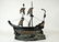 Large Chinese Enameled Cloisonne Ship Upon Waves