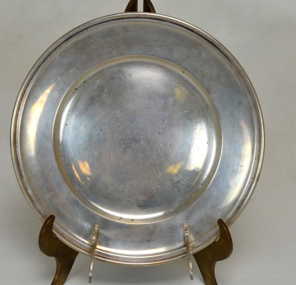 Sterling Silver Dish with Spoon Rest (1 of 4)