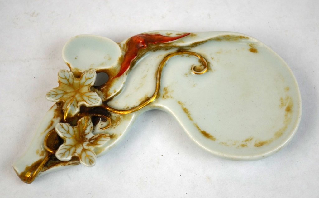 Qing. Chinese Gourd Shape Brush Washer w. Mark (1 of 9)
