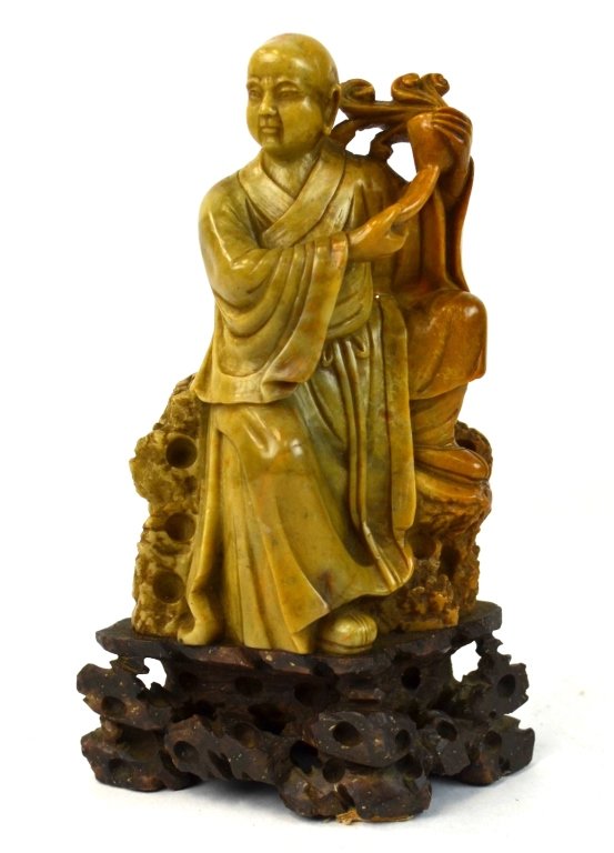 Chinese Carved Soapstone Figure of Man (1 of 10)
