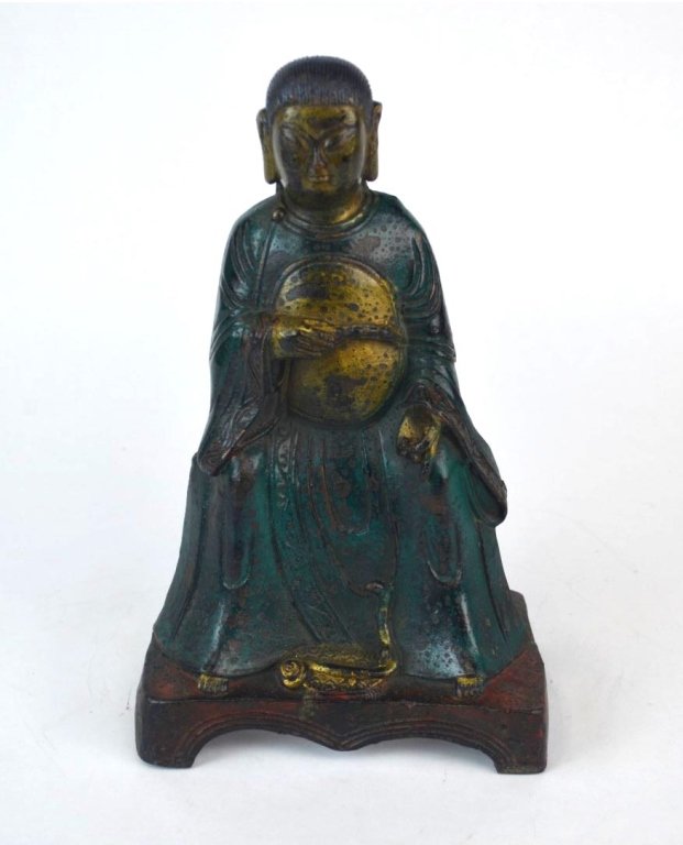 Chinese Bronze Seated Figure (1 of 6)