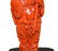 Chinese Carved Coral Fisherman Figure on Stand - 6