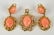14K Gold & Coral Earrings & Pendant Set