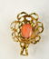 14K Gold & Coral Earrings & Pendant Set - 3