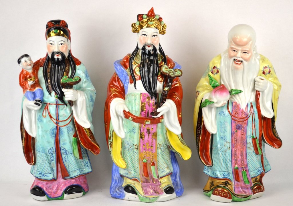 Three Chinese Porcelain Figures (1 of 10)