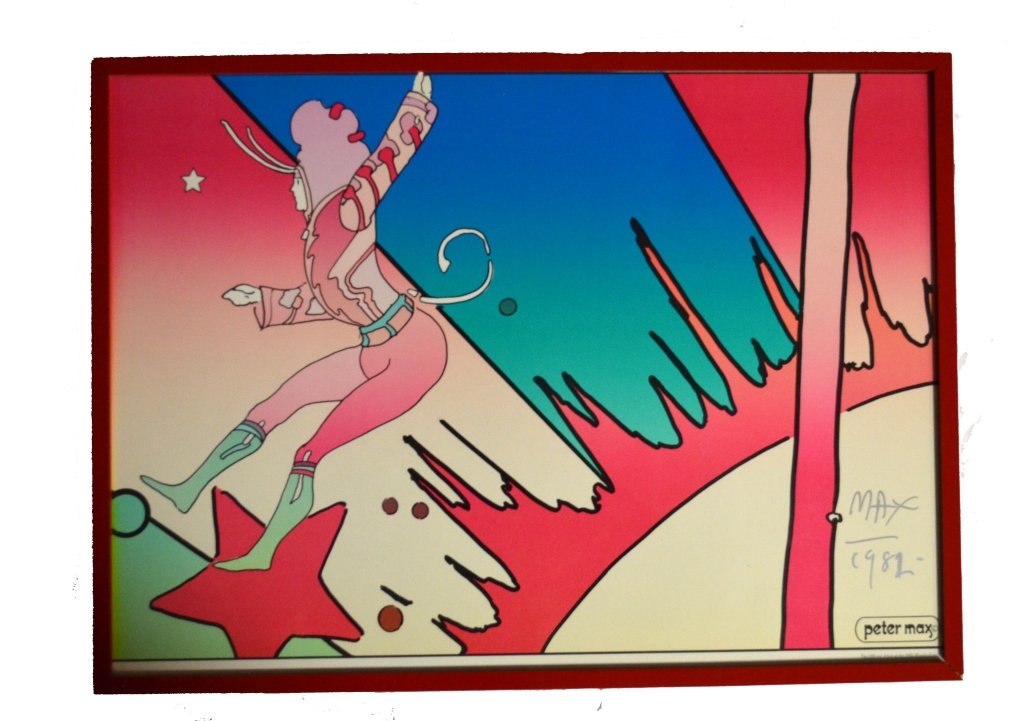 Peter Max Signed Poster "Floating" 1982 (1 of 5)