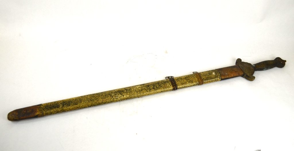 Chinese Metal Sword in Sheath (1 of 10)