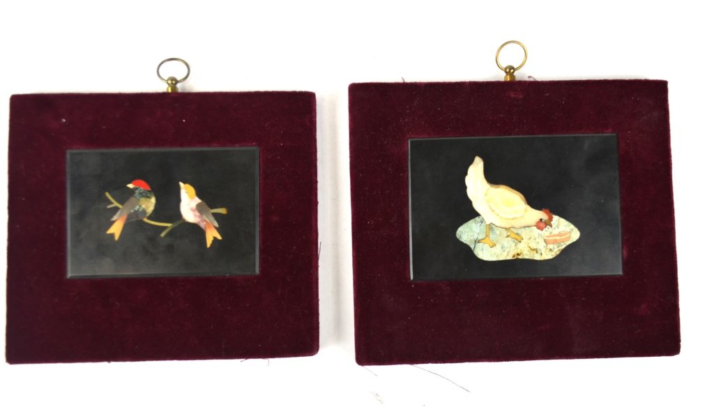 Two Pietra Dura Florence Plaques 18th Cen. (1 of 7)