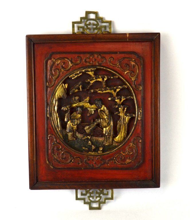 Chinese Carved Wood Panel (1 of 6)