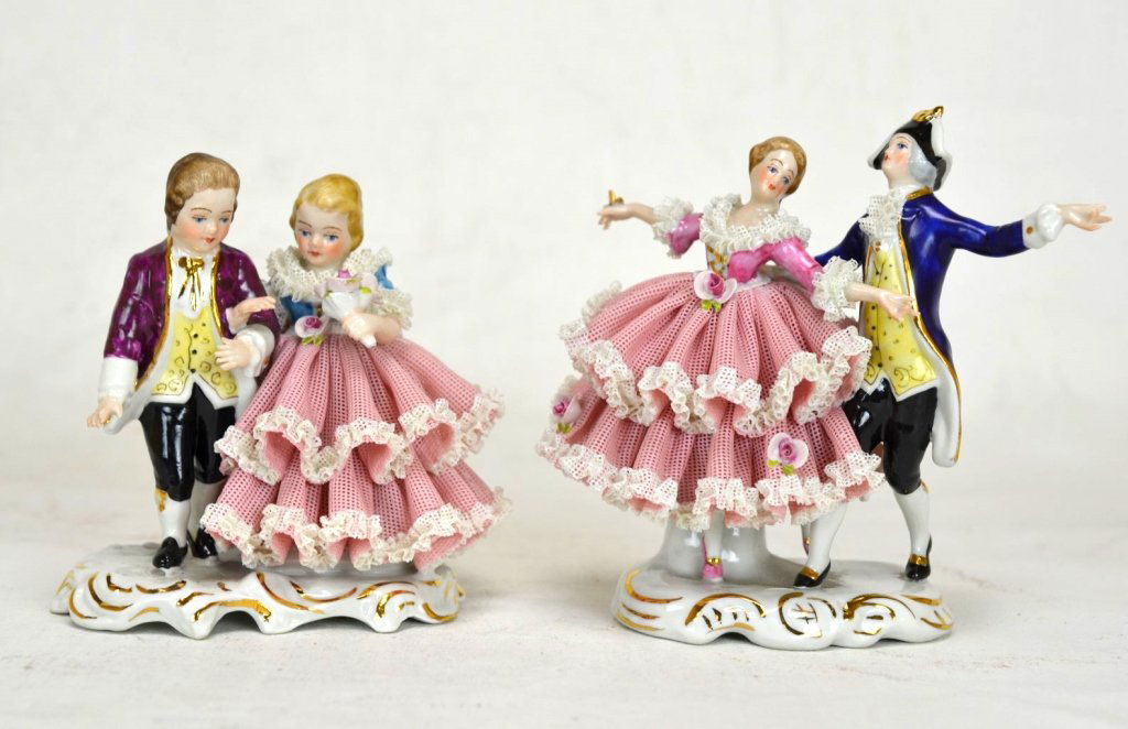 Two German Porcelain Figures of Couples (1 of 9)