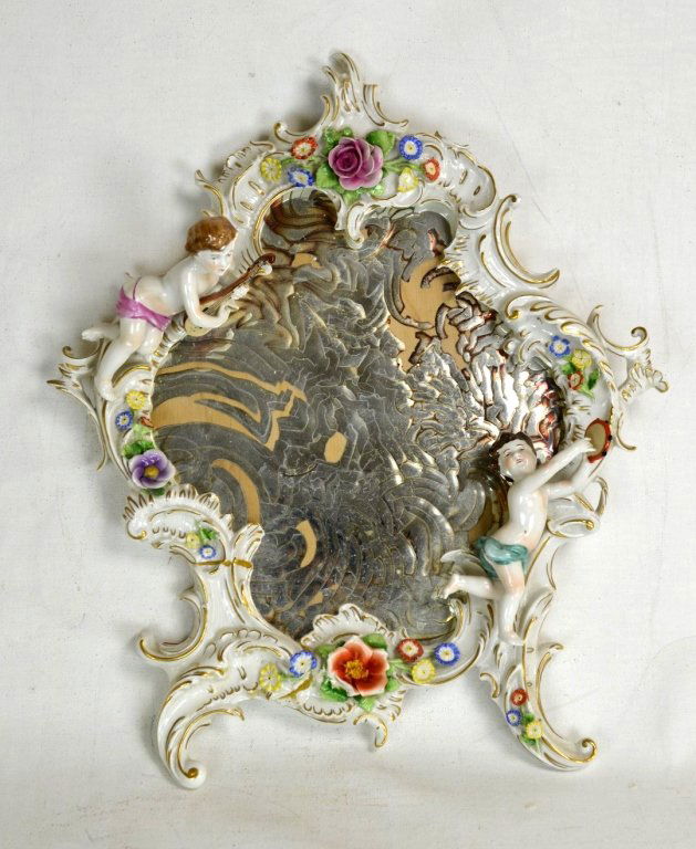 Von Schierholz Porcelain Mirror with Cherubs (1 of 7)