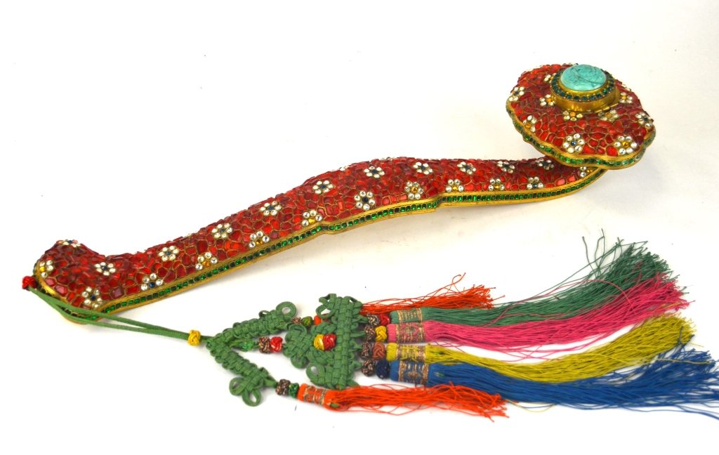 Chinese Cloisonne Ruyi Scepter Clock (1 of 10)