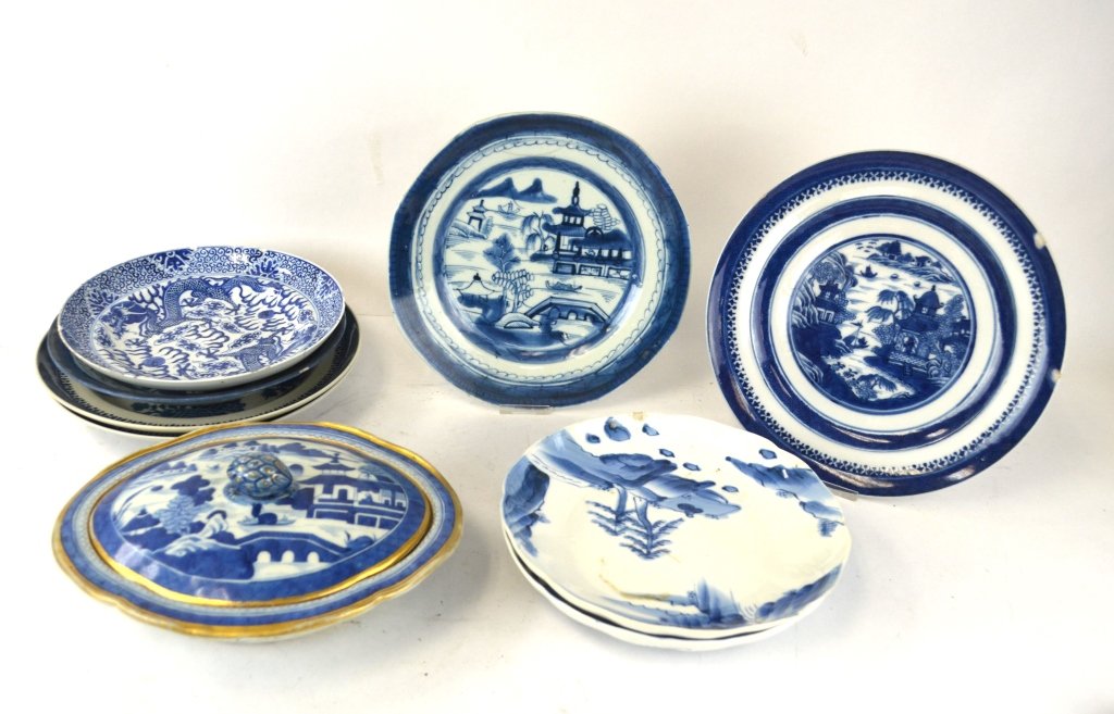 Group of Nine Chinese Porcelain Pieces (1 of 10)