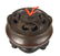 Chinese Bronze Censer W. Hard Wood Cover & Stand - 2