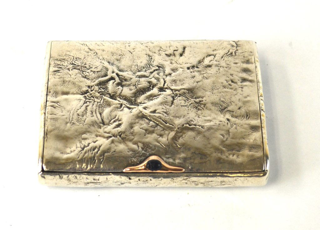 Russian Silver Box with Gold Inlaid (1 of 7)