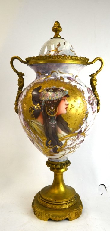 Sevres Bronze Porcelain Urn (1 of 8)