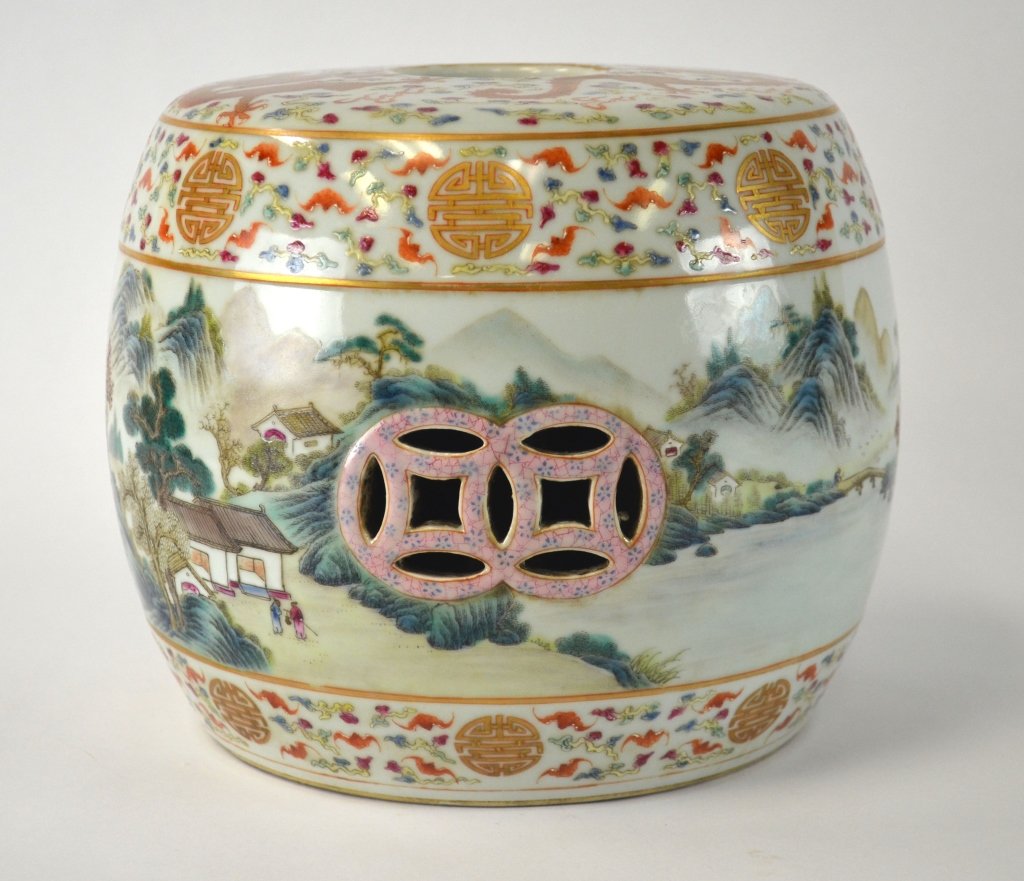 Chinese Famille Rose Mini Garden Stool (1 of 10)
