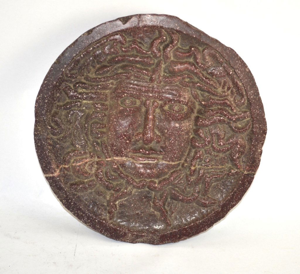 Greek Medusa Porphyry Marble Plaque (1 of 9)