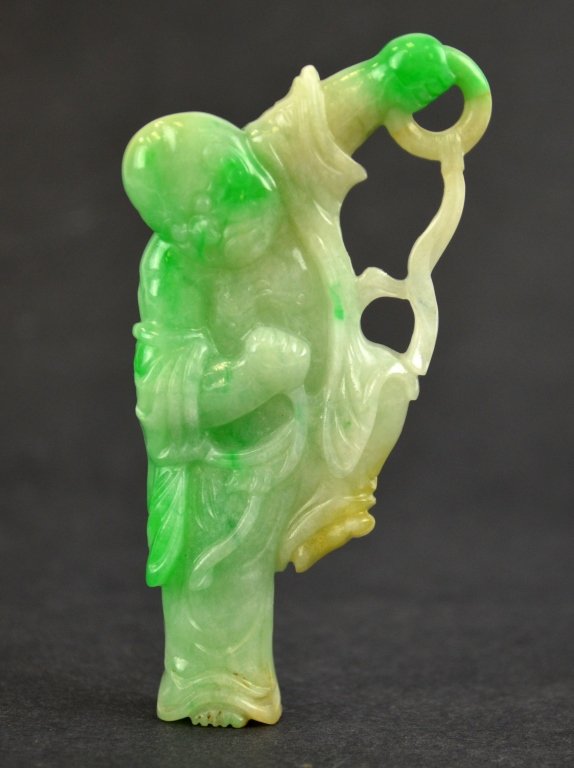 Chinese Carved Jadeite Figure (1 of 7)
