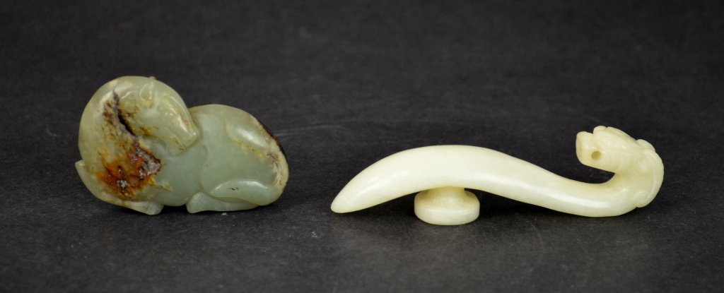Two Chinese Carved Jade Pieces (1 of 8)