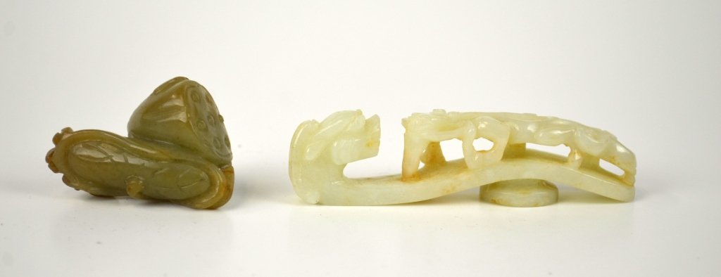 Two Jade Carvings of Buckle & Toggle (1 of 8)