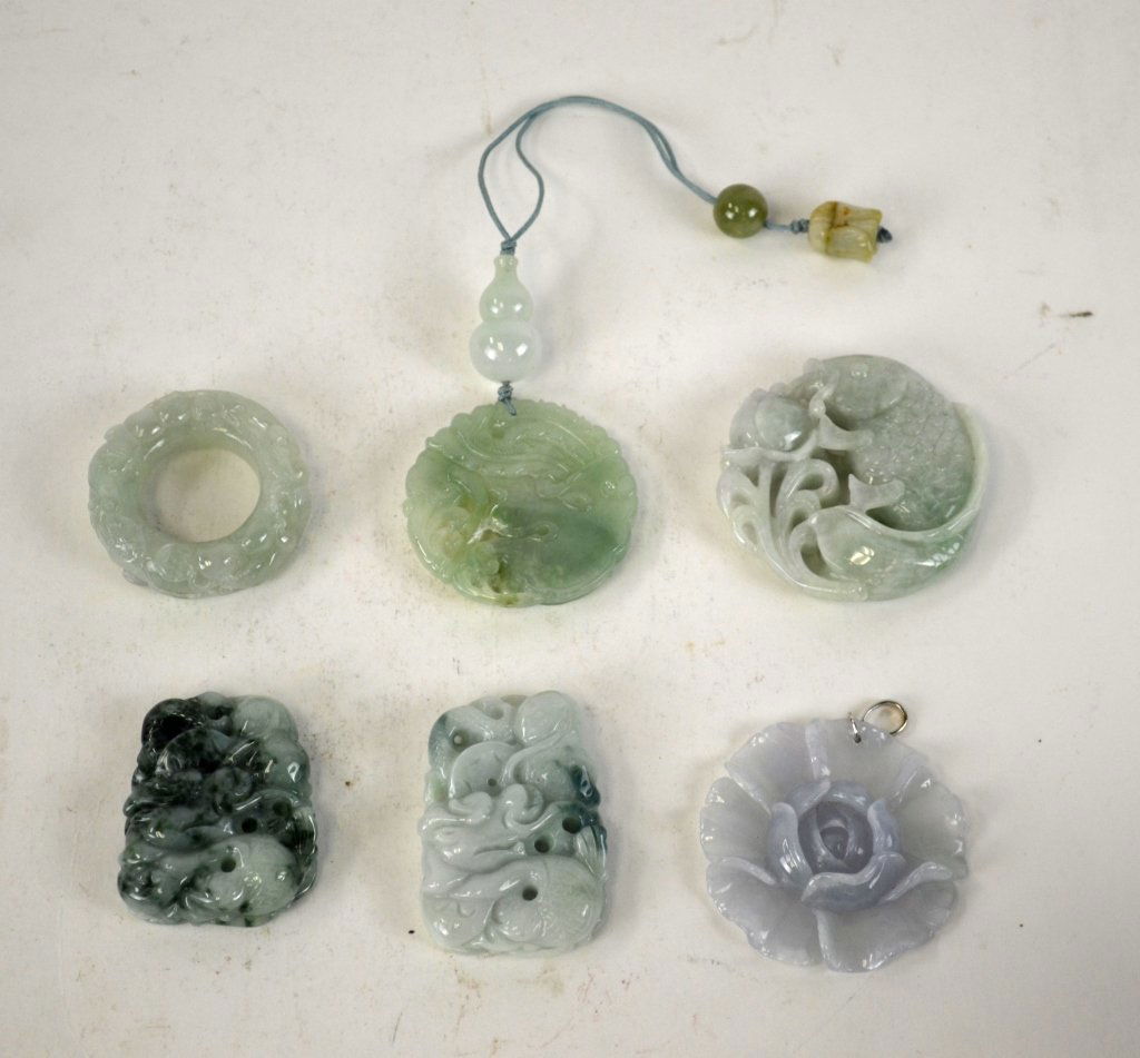 Six Pieces of  Chinese Jadeite (1 of 10)
