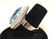 Aquamarine Earrings & Ring w. Diamond & Gold - 3