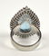Aquamarine Earrings & Ring w. Diamond & Gold - 4