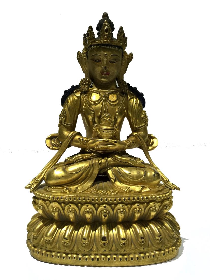 Chinese Gilt Bronze Buddha Figure (1 of 6)